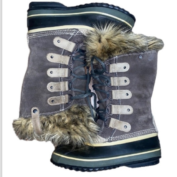 Sorel Winter Boots waterproof Joan of Arctic lace up leather faux fur 6 - Picture 1 of 6